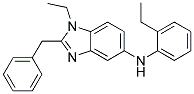 (2-Benzyl-1-ethyl-1H-benzoimidazol-5-yl)-(2-ethyl-phenyl)-amine 结构式