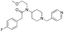 2-(4-FLUOROPHENYL)-N-(2-METHOXYETHYL)-N-[1-(PYRIDIN-4-YLMETHYL)PIPERIDIN-4-YL]ACETAMIDE 结构式