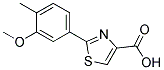 2-(3-METHOXY-4-METHYL-PHENYL)-THIAZOLE-4-CARBOXYLIC ACID 结构式
