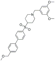 1-(3,5-DIMETHOXYBENZYL)-4-([4'-(METHOXYMETHYL)BIPHENYL-4-YL]SULFONYL)PIPERIDINE 结构式