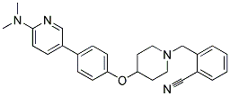 2-[(4-(4-[6-(DIMETHYLAMINO)PYRIDIN-3-YL]PHENOXY)PIPERIDIN-1-YL)METHYL]BENZONITRILE 结构式