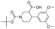 1-(TERT-BUTOXYCARBONYL)-4-(3,5-DIMETHOXYPHENYL)PIPERIDINE-3-CARBOXYLIC ACID 结构式