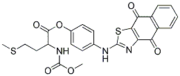 2-METHOXYCARBONYLAMINO-4-METHYLSULFANYL-BUTYRIC ACID, 4-(4,9-DIOXO-4,9-DIHYDRONAPHTHO[2,3-D]THIAZOL-2-YLAMINO)-PHENYL ESTER 结构式