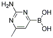 2-AMINO-6-METHYLPYRIMIDIN-4-YL-4-BORONIC ACID 结构式