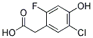 2-(5-CHLORO-2-FLUORO-4-HYDROXYPHENYL)ACETIC ACID 结构式
