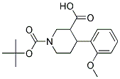1-(TERT-BUTOXYCARBONYL)-4-(2-METHOXYPHENYL)PIPERIDINE-3-CARBOXYLIC ACID 结构式