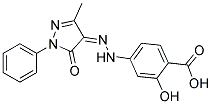 2-HYDROXY-4-[N'-(3-METHYL-5-OXO-1-PHENYL-1,5-DIHYDRO-PYRAZOL-4-YLIDENE)-HYDRAZINO]-BENZOIC ACID 结构式