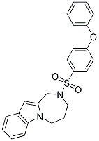 2-[(4-PHENOXYPHENYL)SULFONYL]-2,3,4,5-TETRAHYDRO-1H-[1,4]DIAZEPINO[1,2-A]INDOLE 结构式