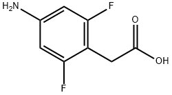 4-氨基-5-氯-2-氟苯甲酸 结构式