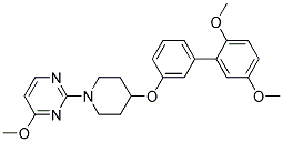 2-(4-[(2',5'-DIMETHOXYBIPHENYL-3-YL)OXY]PIPERIDIN-1-YL)-4-METHOXYPYRIMIDINE 结构式