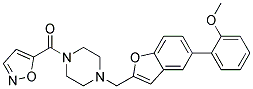 1-(ISOXAZOL-5-YLCARBONYL)-4-([5-(2-METHOXYPHENYL)-1-BENZOFURAN-2-YL]METHYL)PIPERAZINE 结构式