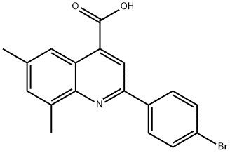 喹啉-4-羧酸,2-(4-溴苯基)-6,8-二甲基- 结构式