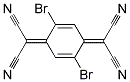 2,2'-(2,5-DIBROMOCYCLOHEXA-2,5-DIENE-1,4-DIYLIDENE)DIMALONONITRILE 结构式