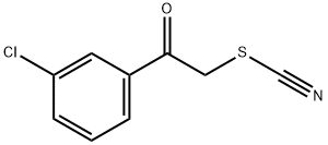 2-(3-氯苯基)-2-氧乙基硫氰酸酯 结构式