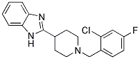 2-[1-(2-CHLORO-4-FLUOROBENZYL)PIPERIDIN-4-YL]-1H-BENZIMIDAZOLE 结构式