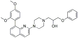 1-(4-[8-(2,4-DIMETHOXYPHENYL)QUINOLIN-2-YL]PIPERAZIN-1-YL)-3-PHENOXYPROPAN-2-OL 结构式