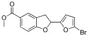 2-(5-Bromo-furan-2-yl)-2,3-dihydro-benzofuran-5-carboxylic acid methyl ester 结构式