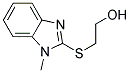 2-[(1-METHYL-1H-BENZIMIDAZOL-2-YL)THIO]ETHANOL 结构式