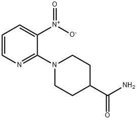 1-(3-硝基吡啶-2-基)哌啶-4-甲酰胺 结构式