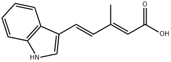 (2E,4E)-5-(1H-INDOL-3-YL)-3-METHYL-PENTA-2,4-DIENOIC ACID 结构式