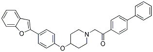 2-(4-[4-(1-BENZOFURAN-2-YL)PHENOXY]PIPERIDIN-1-YL)-1-BIPHENYL-4-YLETHANONE 结构式