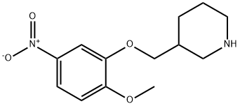 2-METHOXY-5-NITROPHENYL 3-PIPERIDINYLMETHYL ETHER 结构式