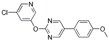 2-[(5-CHLOROPYRIDIN-3-YL)OXY]-5-(4-METHOXYPHENYL)PYRIMIDINE 结构式