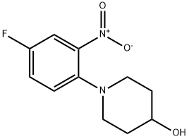 1-(4-FLUORO-2-NITROPHENYL)PIPERIDIN-4-OL 结构式