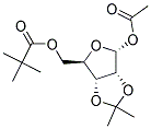 1-O-ACETYL-2,3-O-ISOPROPYLIDENE-5-O-PIVALOYL-ALPHA-D-RIBOFURANOSE 结构式