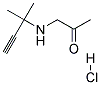 1-[(1,1-DIMETHYL-2-PROPYNYL)AMINO]ACETONE HYDROCHLORIDE 结构式