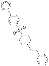 2-[2-(4-([4-(2-THIENYL)PHENYL]SULFONYL)PIPERIDIN-1-YL)ETHYL]PYRIDINE 结构式