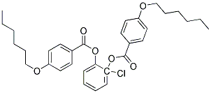 双(4-己氧基苯甲酸)-2-氯对苯二酯 结构式