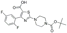 2-(4-Boc-Piperazine-1-Yl)-4-(2,5-Difluorophenyl)-5-Thiazolecarboxylic Acid 结构式