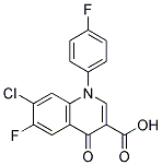 1-(P-Fluorophenyl)-7-Chloro-6-Fluoro-1,4-Dihydro-4-Oxo-Quinoline-3-Carboxylic Acid 结构式