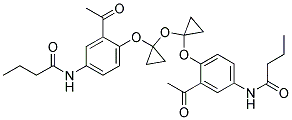 1-(2-Acetyl-4-Butyramidophenoxy)-Cyclopropyl Ether 结构式