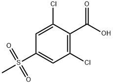 2,6-二氯-4-(甲基磺酰基)苯甲酸 结构式