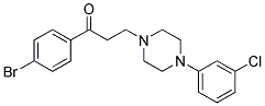 1-(4-Bromophenyl)-3-[4-(3-chlorophenyl)piperazin-1-yl]propan-1-one 结构式