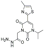 1-Isopropyl-5-(4-methyl-1,3-thiazol-2-yl)uracil-3-acetic acid hydrazide 结构式