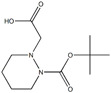 2-(Tetrahydro-2H-pyridazin-1-yl)acetic acid, N2-BOC protected 结构式