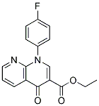 1-(4-FLUORO-PHENYL)-4-OXO-1,4-DIHYDRO-[1,8]NAPHTHYRIDINE-3-CARBOXYLIC ACID ETHYL ESTER 结构式