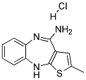 2-Methyl-4-Amino-10H-Theino-{2,3-B}[1,5]BenzodiazepineHydrochloride 结构式