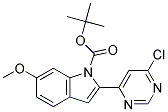 2-(6-Chloro-pyrimidin-4-yl)-6-methoxy-indole-1-carboxylic acid tert-butyl ester 结构式