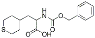 2-{[(benzyloxy)carbonyl]amino}-3-(tetrahydro-2H-thiopyran-4-yl)propanoic acid 结构式
