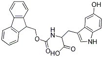 2-{[(9H-fluoren-9-ylmethoxy)carbonyl]amino}-3-(5-hydroxy-1H-indol-3-yl)propanoic acid 结构式