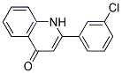2-(3-chlorophenyl)quinolin-4(1H)-one 结构式