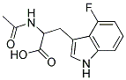 2-(acetylamino)-3-(4-fluoro-1H-indol-3-yl)propanoic acid 结构式