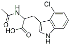 2-(acetylamino)-3-(4-chloro-1H-indol-3-yl)propanoic acid 结构式