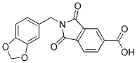 2-(1,3-BENZODIOXOL-5-YLMETHYL)-1,3-DIOXOISOINDOLINE-5-CARBOXYLIC ACID 结构式