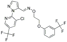 1-(3-Chloro-5-(trifluoromethyl)-2-pyridinyl)-1H-pyrazole-5-carbaldehyde o-(2-(3-(trifluoromethyl)phenoxy)ethyl) oxime 结构式