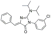 2-二异丙氨基-3-(3-氯苯基)-5-苯亚甲基-4H-咪唑啉-4-酮 结构式